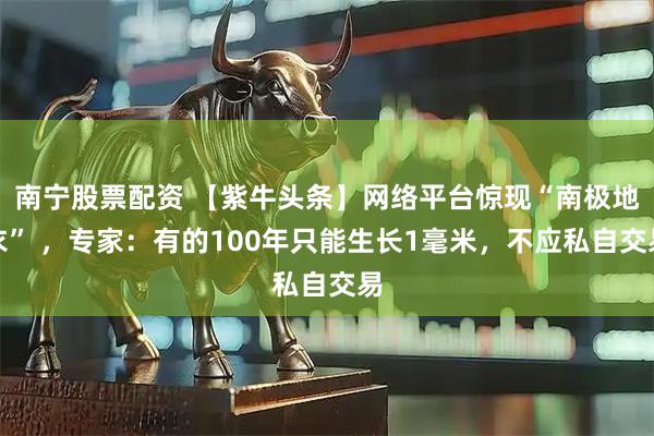 南宁股票配资 【紫牛头条】网络平台惊现“南极地衣” ，专家：有的100年只能生长1毫米，不应私自交易